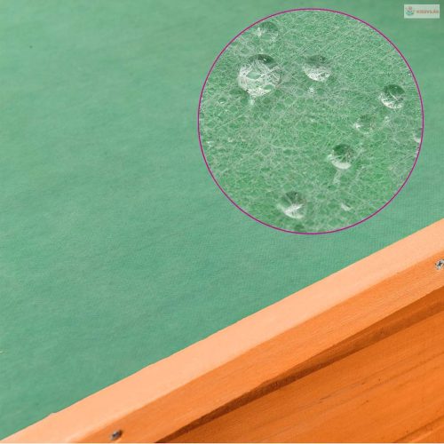 Kültéri nagyméretű nyúlketrec/kisállatketrec két házikóval