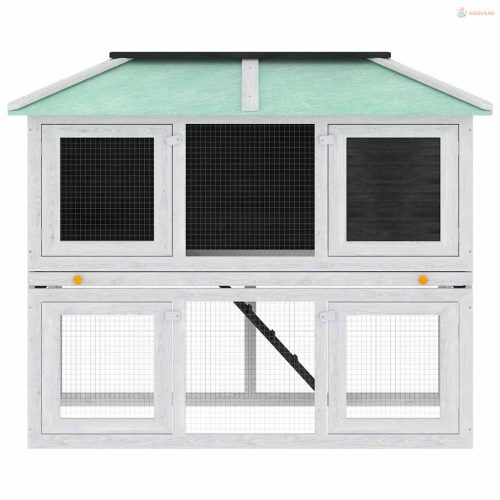 Kétszintes fa nyúlketrec