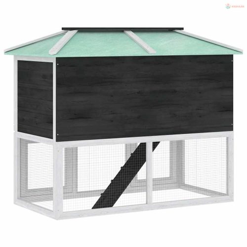 Kétszintes fa nyúlketrec