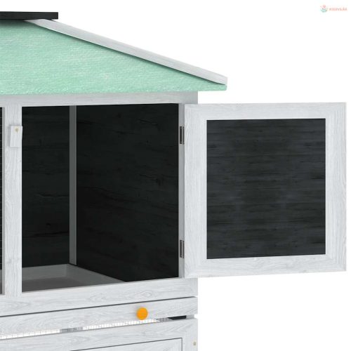 Kétszintes fa nyúlketrec