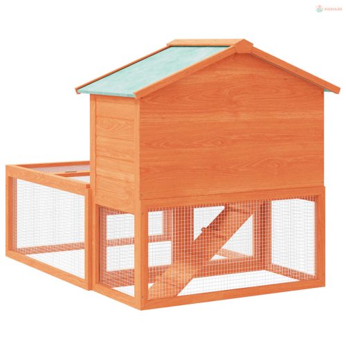 Fa állat/nyúlketrec kültéri futtatóval