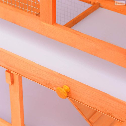 Fa állat/nyúlketrec kültéri futtatóval