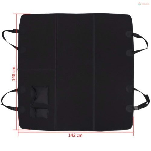 Háziállat hátsó autós üléshuzat 148x142 cm fekete