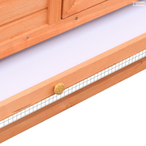 Tömör fenyő- és jegenyefa nyúlketrec 310x70x87  cm