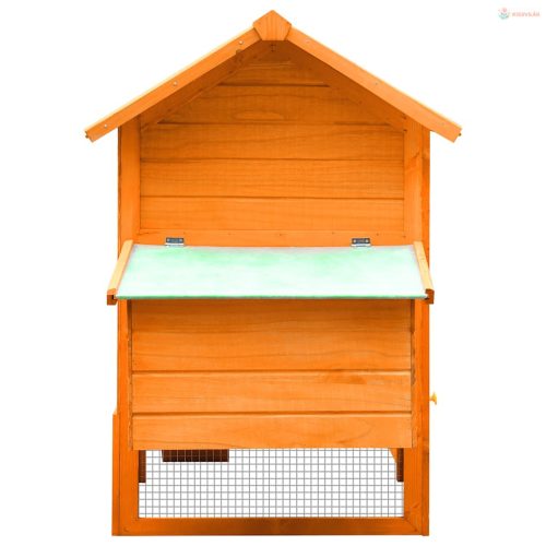 Tömör fenyő- és jegenyefa tyúkketrec 170 x 81 x 110 cm