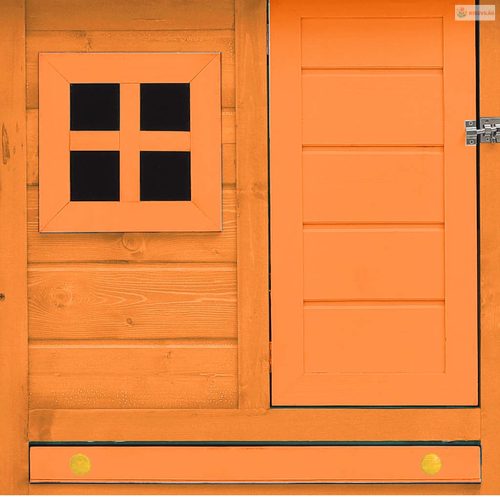 Tömör fenyő- és jegenyefa tyúkketrec 170 x 81 x 110 cm