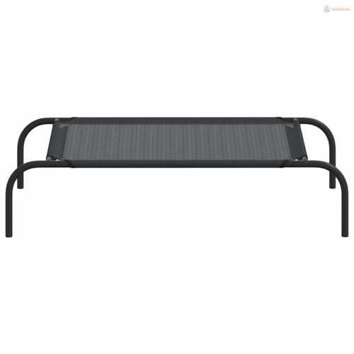 Fekete textilén magasított kutyaágy S