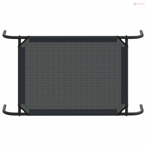 Fekete textilén magasított kutyaágy S