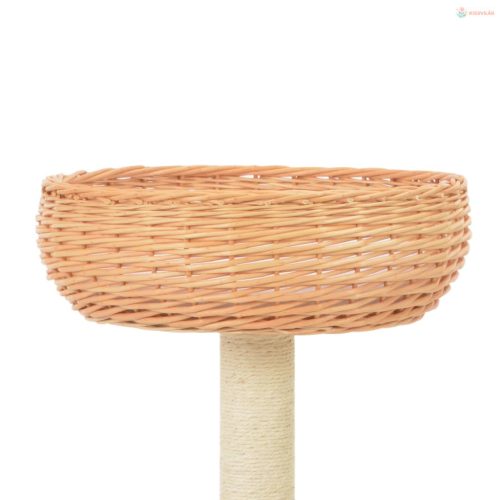 Természetes fűzfa macskabútor szizál kaparófával