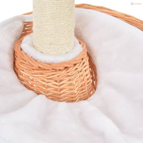 Természetes fűzfa macskabútor szizál kaparófával