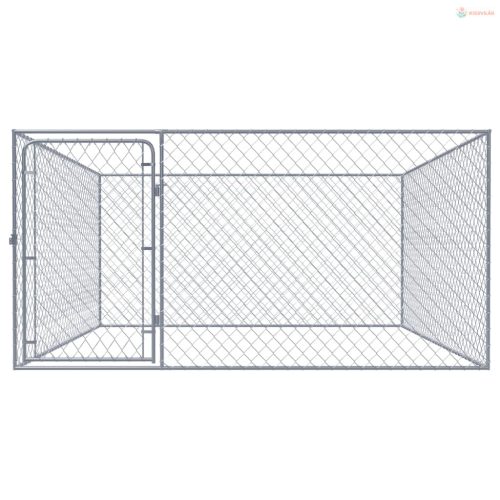 Kültéri horganyzott acél kutyakennel 2 x 2 x 1 m