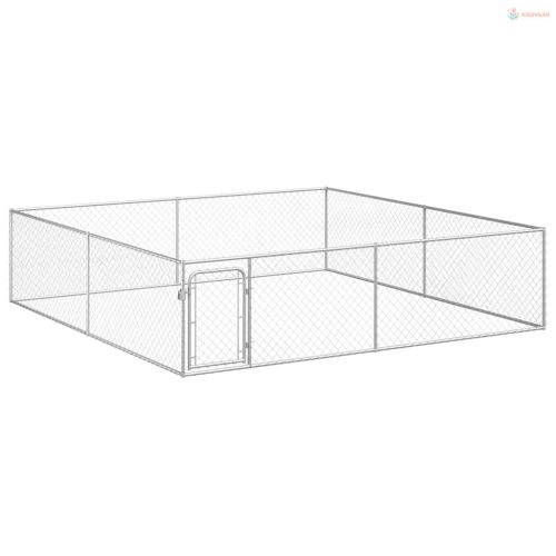 Kültéri horganyzott acél kutyakennel 4 x 4 x 1 m
