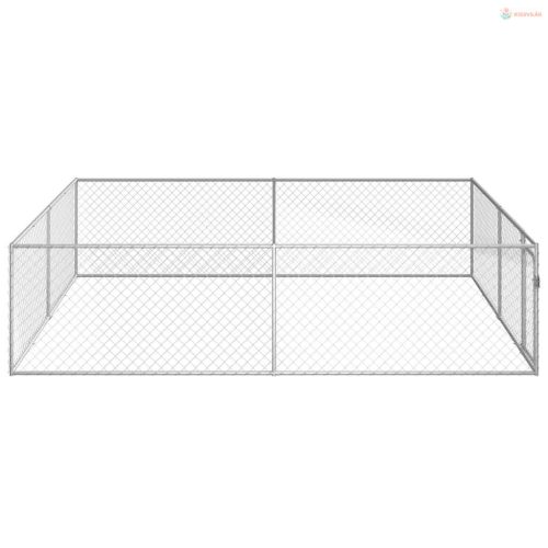 Kültéri horganyzott acél kutyakennel 4 x 4 x 1 m