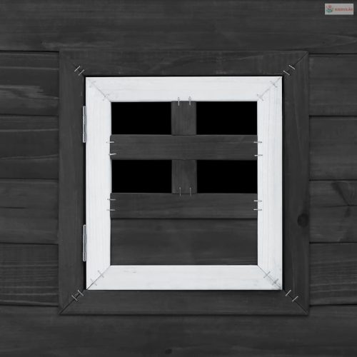 Szürke kültéri fa tyúkól 1 tojástartó ketreccel