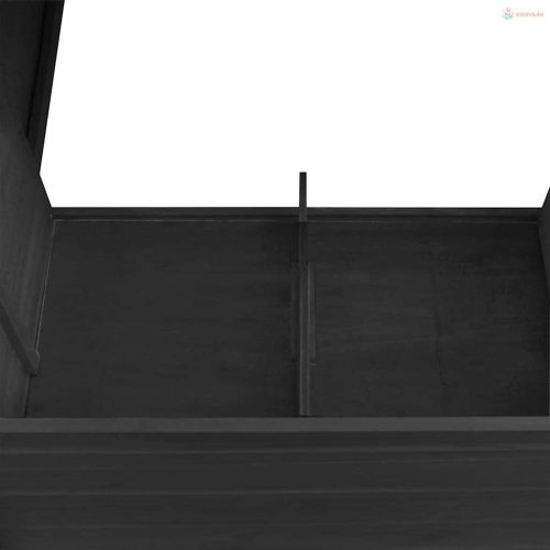 Szürke kültéri fa tyúkól 1 tojástartó ketreccel