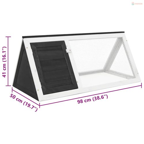 Szürke fa nyúlketrec/állatketrec