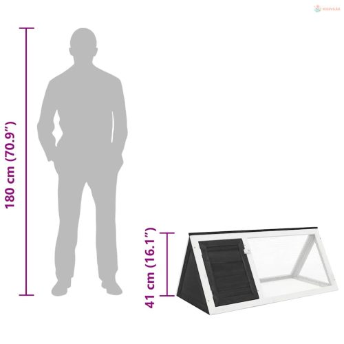 Szürke fa nyúlketrec/állatketrec