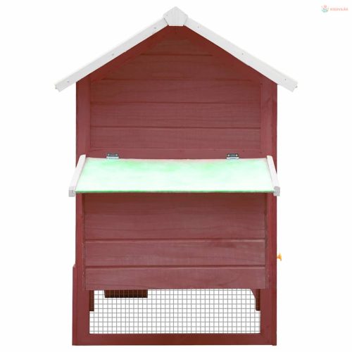 Kávébarna tömör fenyő- és jegenyefa tyúkól 170 x 81 x 110 cm