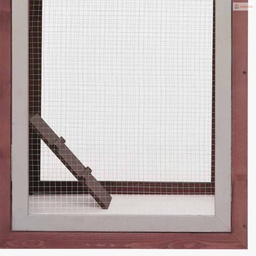 Kávébarna tömör fenyő- és jegenyefa tyúkól 170 x 81 x 110 cm