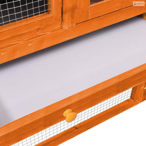 Tömör fenyőfa nyúlketrec 140 x 63 x 120 cm