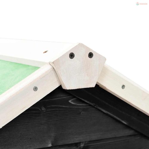 Szürke és fehér tömör fenyő nyúlketrec 140 x 63 x 120 cm