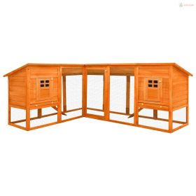 Barna tömör fenyő kültéri nyúlketrec kifutóval