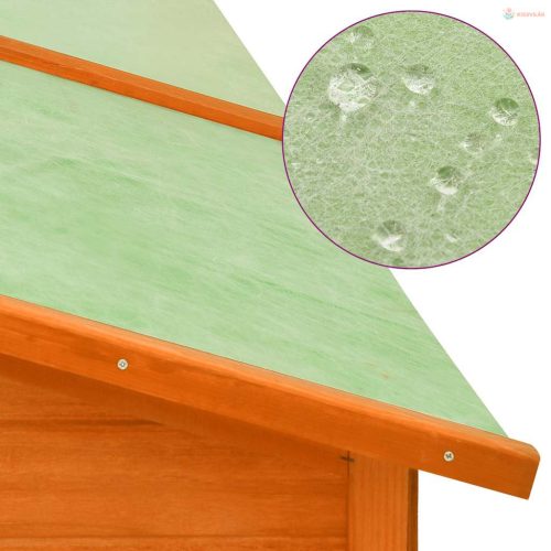 Barna tömör fenyő kültéri nyúlketrec kifutóval