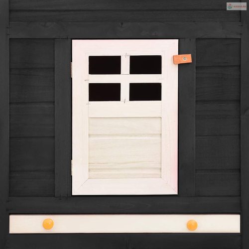 Szürke és fehér tömör fenyő kültéri nyúlketrec kifutóval