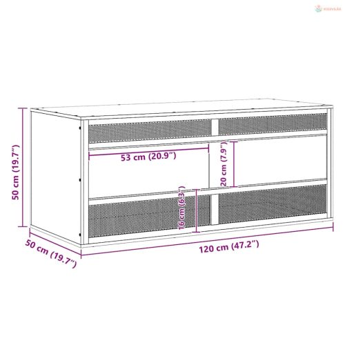 Szerelt fa terrárium 120 x 50 x 50 cm