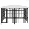 Kültéri kutyakennel tetővel 300 x 300 x 210 cm