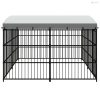 Kültéri kutyakennel tetővel 300 x 300 x 210 cm