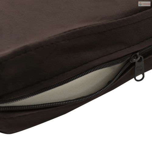 Szürke plüss és műbőr kutyakanapé 81 x 43 x 31 cm