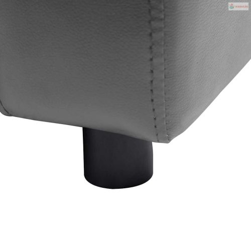 Szürke műbőr kutyakanapé 80 x 50 x 40 cm