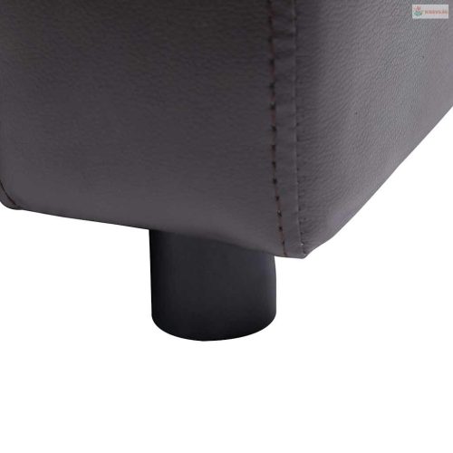 Barna műbőr kutyakanapé 80 x 50 x 40 cm