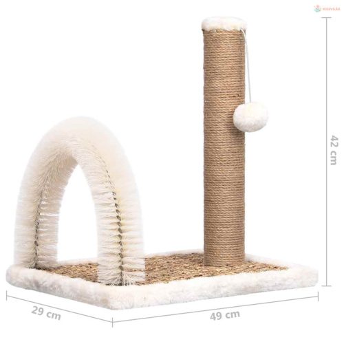 Macskabútor ívelt fésülködőkefével és kaparófával