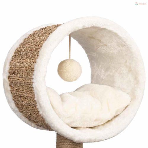 Tengerifű macskabútor felső alagúttal és játékkal 56 cm