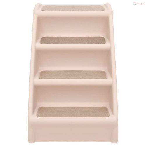 Krémszínű összecsukható kutyalépcső 62 x 40 x 49,5 cm