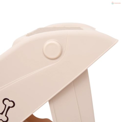 Krémszínű összecsukható kutyalépcső 62 x 40 x 49,5 cm