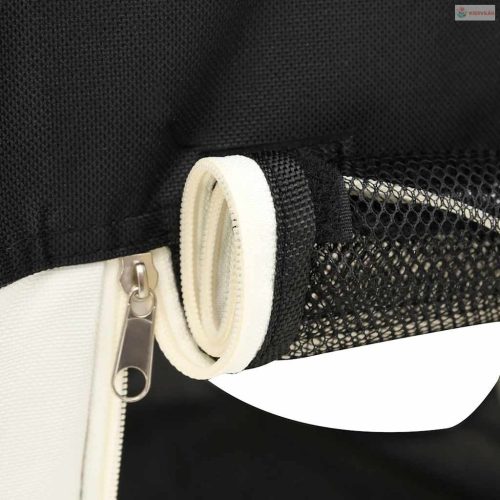 Fekete összecsukható kutyakennel hordtáskával 90 x 90 x 58 cm