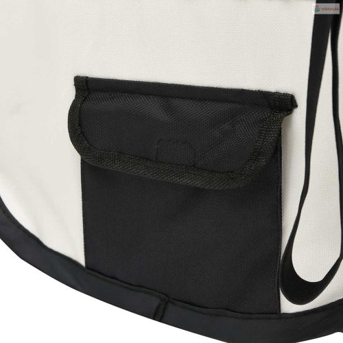 Fekete összecsukható kutyakennel hordtáskával 110 x 110 x 58 cm