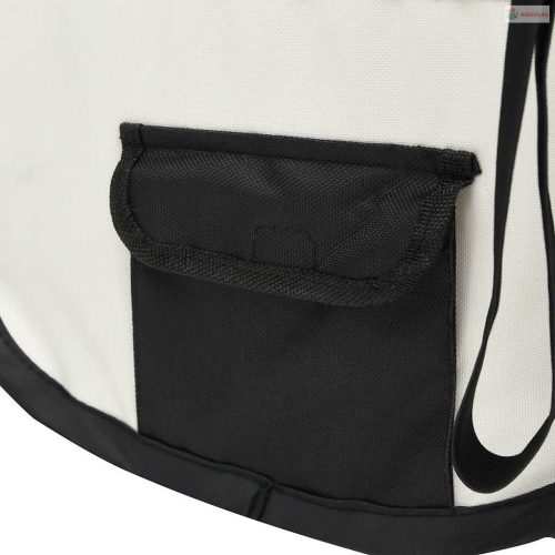 Fekete összecsukható kutyakennel hordtáskával 145 x 145 x 61 cm