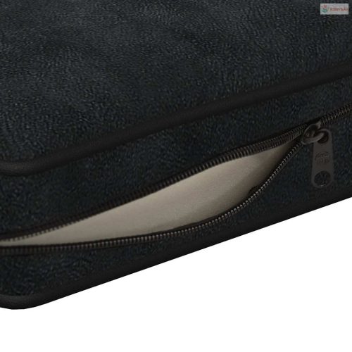 Fekete plüss kutyakanapé 72 x 45 x 30 cm