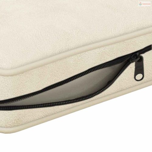 Krémszínű plüss kutyakanapé 72 x 45 x 30 cm