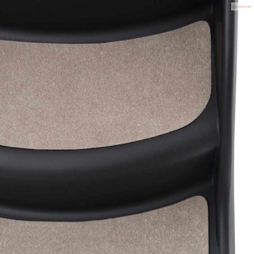 Összecsukható fekete 3 fokos kutyalépcső