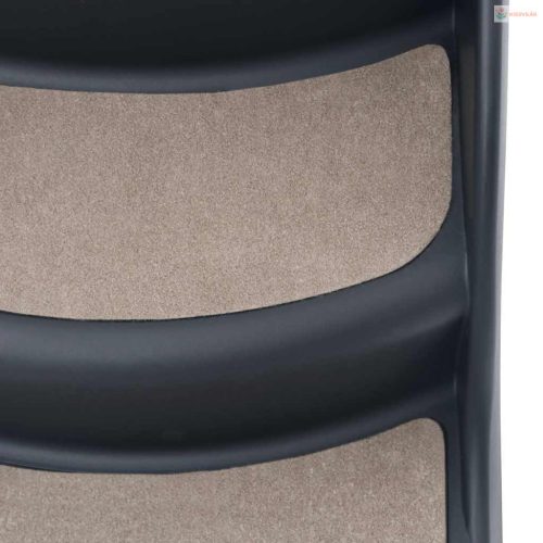 Összecsukható sötétszürke 3 fokos kutyalépcső