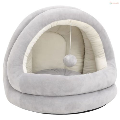 Szürke-krémszínű macskaágy 40 x 40 x 35 cm