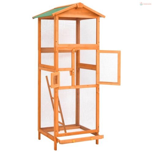 Tömör fenyőfa madárkalitka 68 x 62 x 166 cm