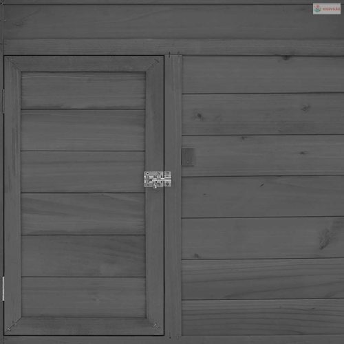 Szürke-fehér tömör fenyőfa tyúkól 150 x 96 x 110 cm