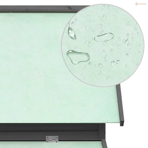 Szürke-fehér tömör fenyőfa tyúkól 150 x 96 x 110 cm