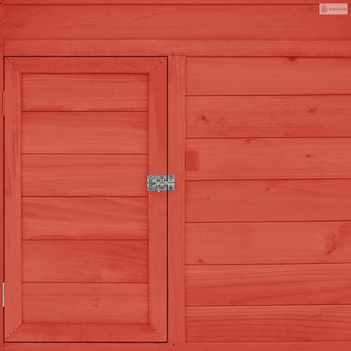 Piros-fehér tömör fenyőfa tyúkól 150 x 96 x 110 cm